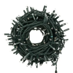 Catena 20 m, 200 maxiled bianco caldo, cavo verde, prolungabile, IP67