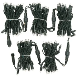 Catena 20 m, 200 maxiled bianco caldo, cavo verde, prolungabile, IP67