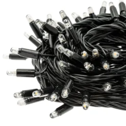 Catena 10 m, 96 maxiled bianco caldo, cavo nero, prolungabile