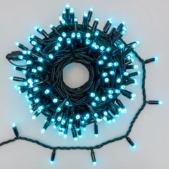 Catena 20 m, 200 maxiled RGB cambiacolore, cavo nero, prolungabile, IP67