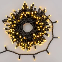 Catena 20 m, 200 maxiled RGB cambiacolore, cavo nero, prolungabile, IP67