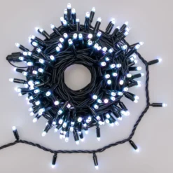 Catena 20 m, 200 maxiled RGB cambiacolore, cavo nero, prolungabile, IP67