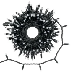 Catena 20 m, 200 maxiled RGB cambiacolore, cavo nero, prolungabile, IP67