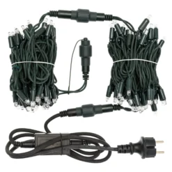 Catena 10 m, 120 maxiled RGB multicolore, cavo verde, prolungabile