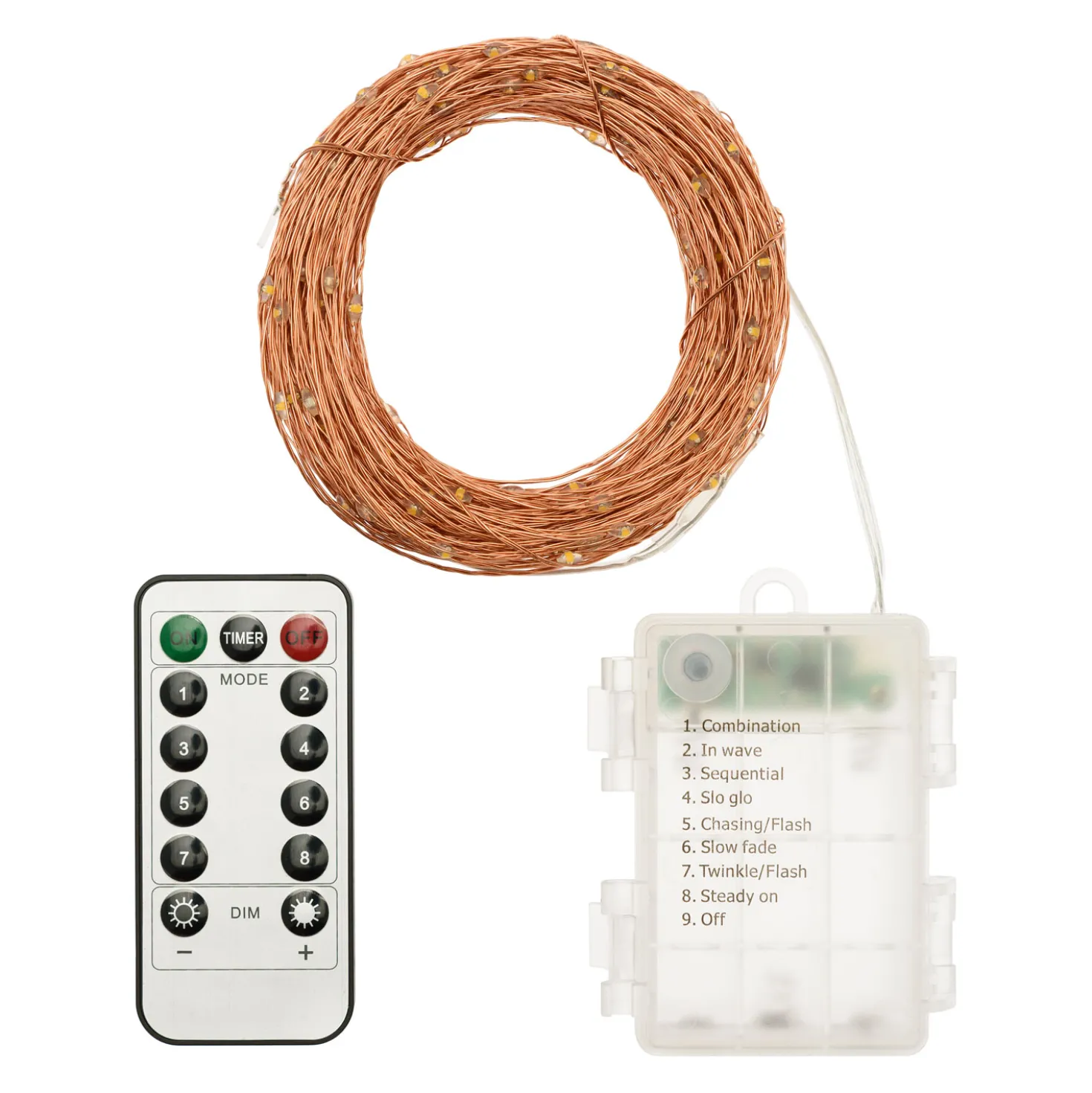 Catena 20 m, 200 microled bianco caldo