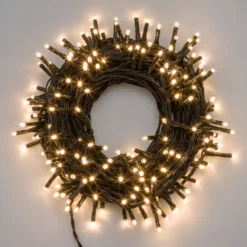Catena 8,9 m, 120 miniled bianco caldo, cavo verde