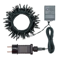 Catena 8,9 m, 120 miniled bianco caldo, cavo verde