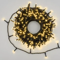 Catena 25,7 m, 360 miniled bianco caldo, cavo verde