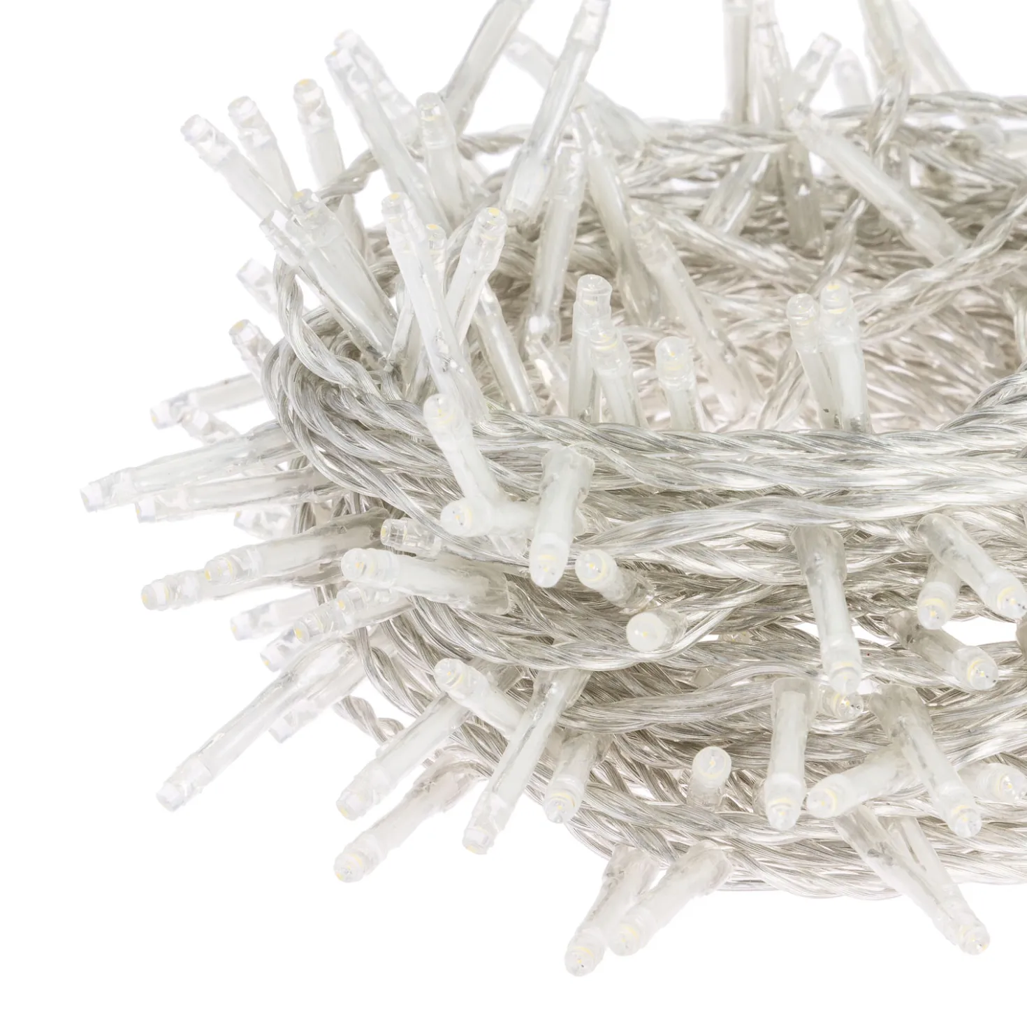 Catena 13,1 m, 180 miniled bianco caldo, cavo trasparente