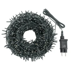 Catena 30 m, 1000 miniled bianco caldo, cavo verde