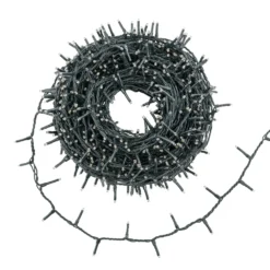 Catena 30 m, 1000 miniled bianco caldo, cavo verde