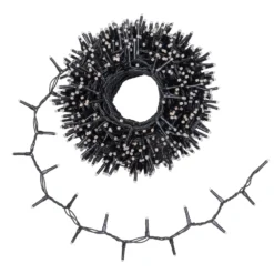Catena 30 m, 1000 miniled bianco caldo e bianco extra caldo, cavo nero