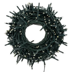 Catena 18 m, 300 miniled bianco caldo, cavo verde