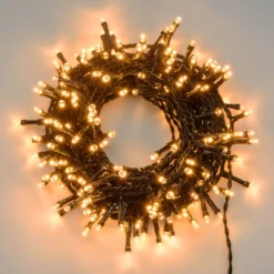 Catena 8,9 m, 120 miniled bianco extra caldo, cavo verde