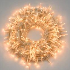Catena 25,7 m, 360 miniled bianco extra caldo, cavo trasparente