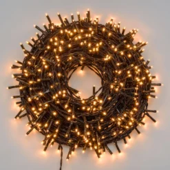 Catena 34 m, 480 miniled bianco extra caldo, cavo verde