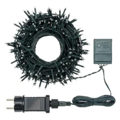 Catena 17 m, 240 miniled bianco extra caldo, cavo verde