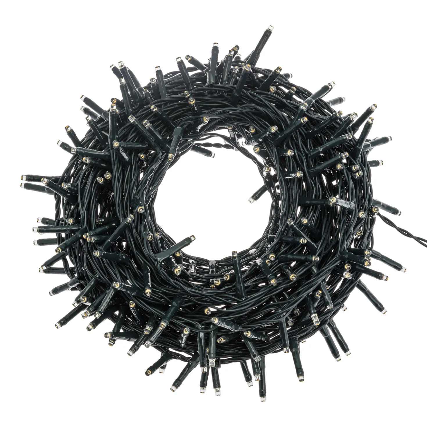 Catena 17 m, 240 miniled bianco extra caldo, cavo verde