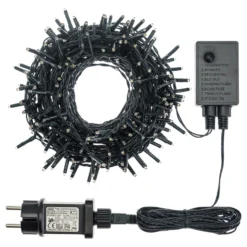 Catena 13,1 m, 180 miniled bianco extra caldo, cavo verde