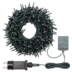 Catena 25,7 m, 360 miniled verdi, cavo verde