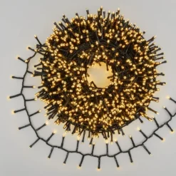 Catena Nastro di Luce con avvolgitore, 35 m, 1750 led bianco caldo, cavo verde