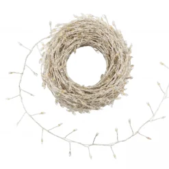 Catena Nastro di Luce 20 m, 1000 microled bianco caldo e RGB, cavo metal argento