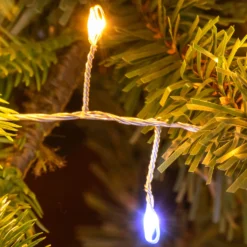 Catena Nastro di Luce 20 m, 1000 Micro led bianco caldo e freddo, cavo argento