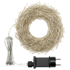 Catena Nastro di Luce 20 m, 1000 Micro led bianco caldo e freddo, cavo argento