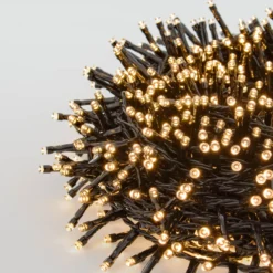 Catena Nastro di Luce 20,5 m, sensore di movimento, 1000 miniled bianco caldo, cavo nero