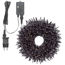Catena Nastro di Luce 40 m, sensore di movimento, 2000 miniled bianco caldo, cavo nero