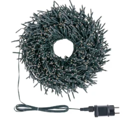 Catena Nastro di Luce Plus 40 m, 2000 miniled bianco extra caldo, cavo verde