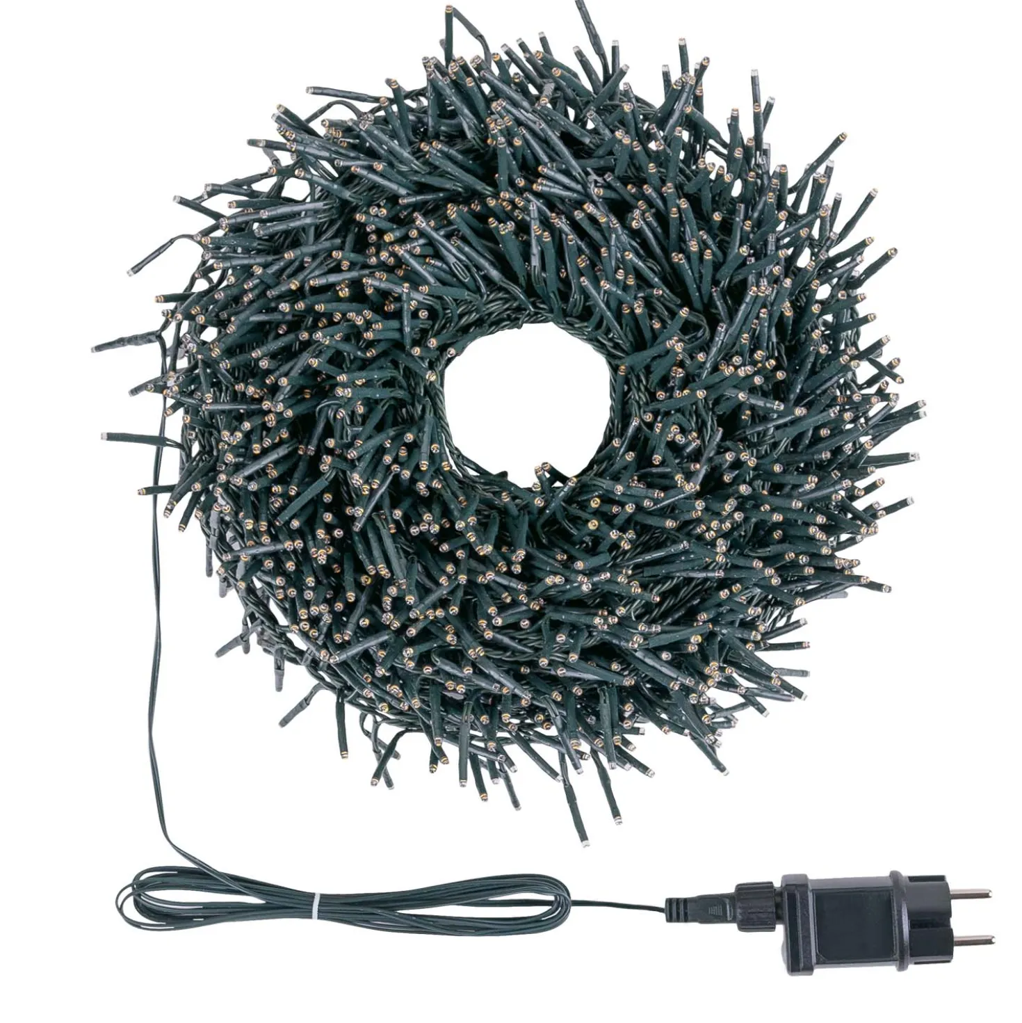Catena Nastro di Luce Plus 40 m, 2000 miniled bianco extra caldo, cavo verde