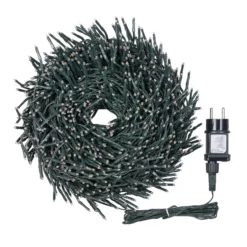 Catena Nastro di Luce Plus 30 m, 1500 miniled bianco caldo, cavo verde