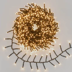 Catena Nastro di Luce Plus 20 m, 1000 miniled bianco extra caldo, cavo verde