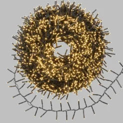 Catena Nastro di Luce Plus 60 m, 3000 miniled bianco caldo, cavo verde