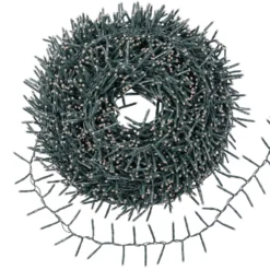 Catena Nastro di Luce Plus 60 m, 3000 miniled bianco caldo, cavo verde