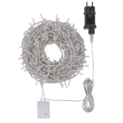 Catena Nastro di Luce StarFall 30 m, 1660 led bianco caldo e bianco freddo, cavo trasparente