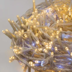 Catena Nastro di Luce StarFall 30 m, 1660 led bianco caldo e bianco freddo, cavo trasparente