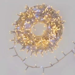 Catena Nastro di Luce StarFall 30 m, 1660 led bianco caldo e bianco freddo, cavo trasparente