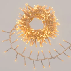 Catena Nastro di luci Connect+ 5 m, 250 led bianco caldo, cavo trasparente, prolungabile