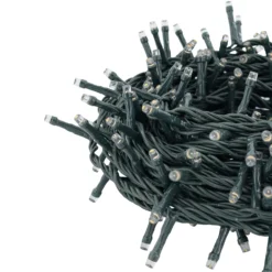 Catena Nastro di luci Connect+ 8 m, 400 led bianco caldo, cavo verde, prolungabile