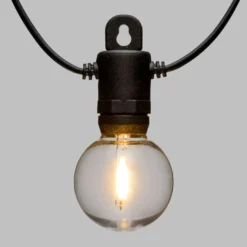 Catena Party light 20 m, 50 lampadine trasparenti Ø 40 mm, led bianco caldo
