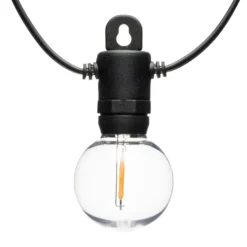 Catena Party light 9,5 m, 20 lampadine trasparenti Ø 40 mm, led bianco caldo