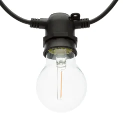 Catena Party 5 m, 10 lampadine goccia in vetro Ø 60 mm, led bianco caldo, prolungabile
