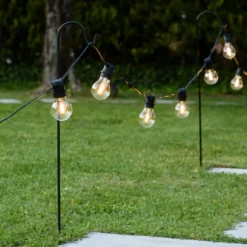 Catena Party 5 m, 10 lampadine goccia in vetro Ø 60 mm, led bianco caldo, prolungabile