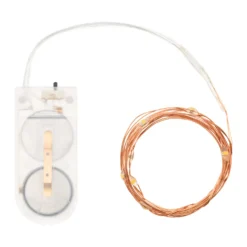 Catena rame a batteria 0,9 m con micro portabatterie, bianco extra caldo