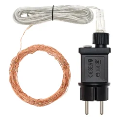 Catena rame 10 m, 200 microled bianco extra caldo