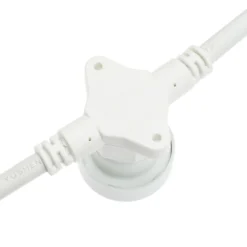 Catenaria con 5 portalampade E27, 5 metri, cavo bianco, prolungabile