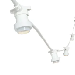 Catenaria con 5 portalampade E27, 5 metri, cavo bianco, prolungabile