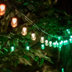 Catenaria Twinkly Plus RGB e Bianco caldo, 20 metri, 40 lampadine Pixel Led, cavo nero